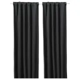 IKEA ANNAKAJSA (ИКЕА АННАКАЙСА) — Шторы, 1 пара, на ленте/антрацит, 145x300 см — фото 1