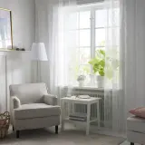 IKEA ALVINE (ИКЕА АЛВИНЕ) — SPETS Шторы, 1 пара, на туннеле/кремовые, 145x300 см — фото 2