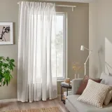 IKEA ÄNGSFRYLE (ИКЕА ЭНГСФРУЛЕ) — Штора, 1 шт, на ленте/белая, 300x300 см — фото 2