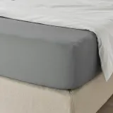 IKEA ULLVIDE (ИКЕА УЛЛВИДЕ) — Простыня на резинке, серая, 160x200 см — фото 2