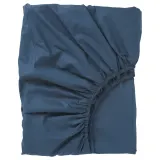 IKEA ULLVIDE (ИКЕА УЛЛВИДЕ) — Простыня на резинке, темно-синяя, 180x200 см — фото 1