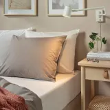 IKEA ULLVIDE (ИКЕА УЛЛВИДЕ) — Простыня на резинке, белая, 90x200 см — фото 3