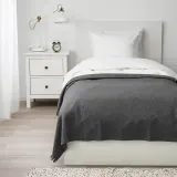 IKEA TJÄRBLOMSTER (ИКЕА ТЙЭРБЛОМСТЕР) — Покрывало, серое, 150x210 см — фото 3
