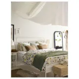 IKEA STRANDLUMMER (ИКЕА СТРАНДЛУММЕР) — Пододеяльник и 2 наволочки, многоцветный/цветочный рисунок, 200x200/50x60 см — фото 6