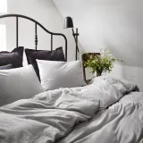 IKEA SPJUTVIAL (ИКЕА СПЙУТВИАЛ) — Пододеяльник и наволочка, светло-серый/меланж, 150x200/50x60 см — фото 2