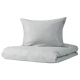 IKEA SPJUTVIAL (ИКЕА СПЙУТВИАЛ) — Пододеяльник и 2 наволочки, светло-серый/меланж, 200x200/50x60 см — фото 1