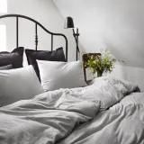 IKEA SPJUTVIAL (ИКЕА СПЙУТВИАЛ) — Пододеяльник и 2 наволочки, светло-серый/меланж, 200x200/50x60 см — фото 2