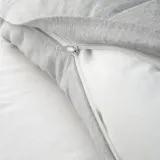 IKEA SPJUTVIAL (ИКЕА СПЙУТВИАЛ) — Пододеяльник и 2 наволочки, светло-серый/меланж, 200x200/50x60 см — фото 4