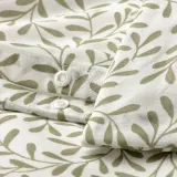 IKEA SORGMANTEL (ИКЕА СОРГМАНТЕЛ) — Пододеяльник и 2 наволочки, белый/зеленый, 200x200/50x60 см — фото 4