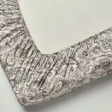 IKEA RODGERSIA (ИКЕА РОДГЕРСИА) — Простыня на резинке, серая/белая, 160x200 см — фото 4