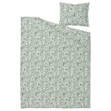 IKEA RODGERSIA (ИКЕА РОДГЕРСИА) — Пододеяльник и наволочка, зеленый/белый, 150x200/50x60 см — фото 6