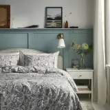 IKEA RODGERSIA (ИКЕА РОДГЕРСИА) — Пододеяльник и наволочка, серый/белый, 150x200/50x60 см — фото 2