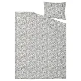 IKEA RODGERSIA (ИКЕА РОДГЕРСИА) — Пододеяльник и наволочка, серый/белый, 150x200/50x60 см — фото 6