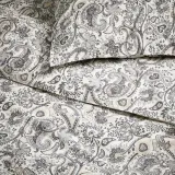 IKEA RODGERSIA (ИКЕА РОДГЕРСИА) — Пододеяльник и 2 наволочки, серый/белый, 200x200/50x60 см — фото 4