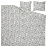 IKEA RODGERSIA (ИКЕА РОДГЕРСИА) — Пододеяльник и 2 наволочки, серый/белый, 200x200/50x60 см — фото 6