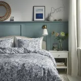 IKEA RODGERSIA (ИКЕА РОДГЕРСИА) — Пододеяльник и 2 наволочки, синий/белый, 200x200/50x60 см — фото 2