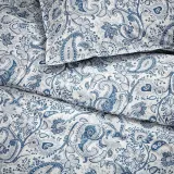 IKEA RODGERSIA (ИКЕА РОДГЕРСИА) — Пододеяльник и 2 наволочки, синий/белый, 200x200/50x60 см — фото 4