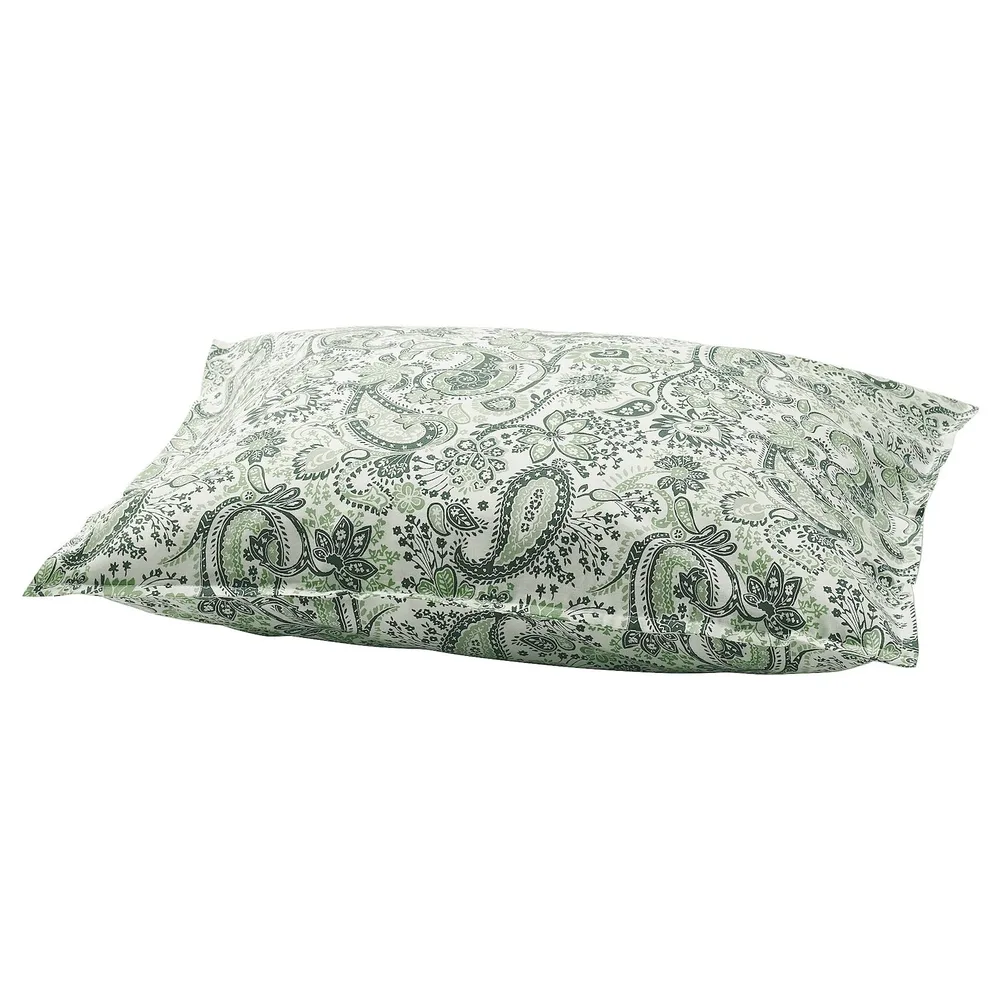 IKEA RODGERSIA (ИКЕА РОДГЕРСИА) — Наволочка, зеленый/белый, 50x60 см
