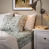 IKEA RODGERSIA (ИКЕА РОДГЕРСИА) — Наволочка, зеленый/белый, 50x60 см — фото 3