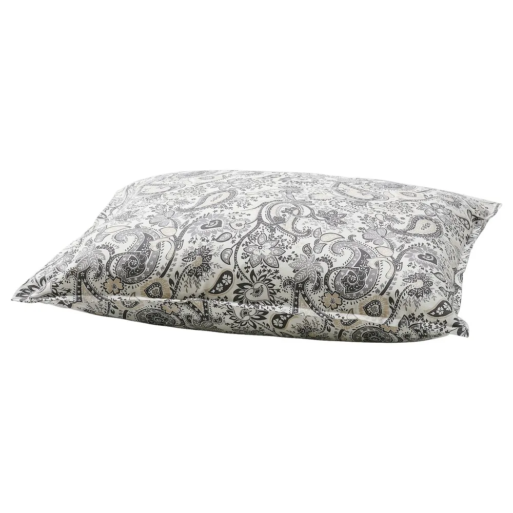 IKEA RODGERSIA (ИКЕА РОДГЕРСИА) — Наволочка, серый/белый, 50x60 см