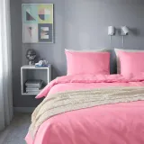 IKEA PILTANDVINGE (ИКЕА ПИЛТАНДВИНГЕ) — Пододеяльник и наволочка, светло-розовый, 150x200/50x60 см — фото 3