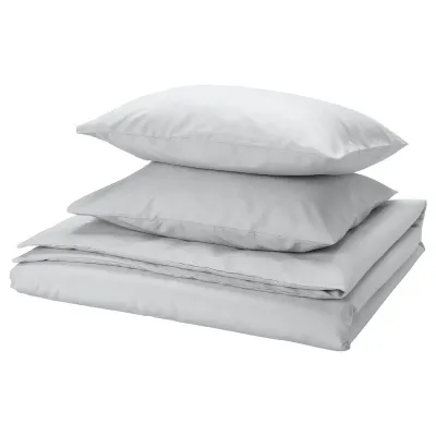 IKEA PILTANDVINGE (ИКЕА ПИЛТАНДВИНГЕ) — Пододеяльник и 2 наволочки, серый, 200x200/50x60 см