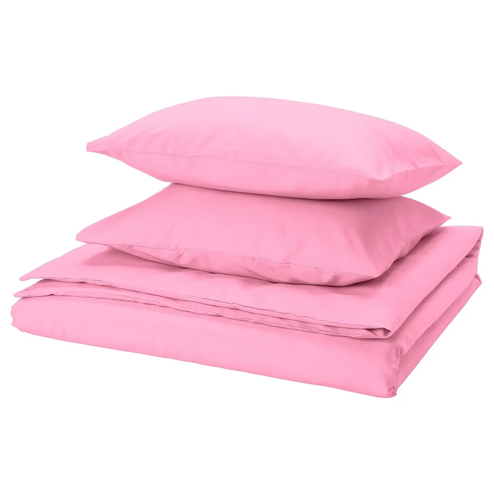 IKEA PILTANDVINGE (ИКЕА ПИЛТАНДВИНГЕ) — Пододеяльник и 2 наволочки, светло-розовый, 200x200/50x60 см
