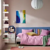 IKEA PILTANDVINGE (ИКЕА ПИЛТАНДВИНГЕ) — Пододеяльник и 2 наволочки, светло-розовый, 200x200/50x60 см — фото 2