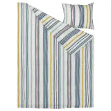 IKEA NATTSLÄNDA (ИКЕА НАТТСЛЭНДА) — Пододеяльник и наволочка, рисунок в полоску/мультиколор, 150x200/50x60 см — фото 2