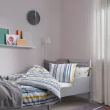 IKEA NATTSLÄNDA (ИКЕА НАТТСЛЭНДА) — Пододеяльник и наволочка, рисунок в полоску/мультиколор, 150x200/50x60 см — фото 3