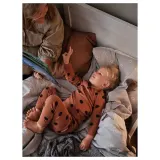 IKEA NATTSLÄNDA (ИКЕА НАТТСЛЭНДА) — Пододеяльник и наволочка, цветочный узор, серый/белый, 150x200/50x60 см — фото 6