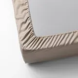 IKEA NATTJASMIN (ИКЕА НАТТЙАСМИН) — Простыня на резинке, светло-бежевая, 160x200 см — фото 4