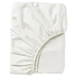 IKEA NATTJASMIN (ИКЕА НАТТЙАСМИН) — Простыня на резинке, белая, 160x200 см — фото 1