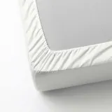 IKEA NATTJASMIN (ИКЕА НАТТЙАСМИН) — Простыня на резинке, белая, 160x200 см — фото 4