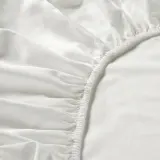 IKEA NATTJASMIN (ИКЕА НАТТЙАСМИН) — Простыня на резинке, белая, 90x200 см — фото 5