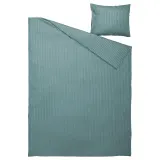 IKEA NATTJASMIN (ИКЕА НАТТЙАСМИН) — Пододеяльник и наволочка, сине-зеленый, 150x200/50x60 см — фото 5
