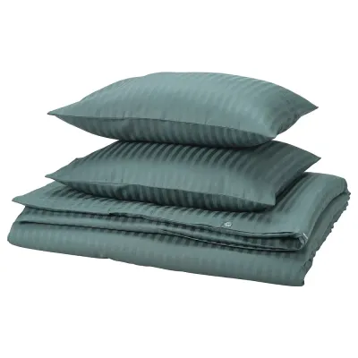 IKEA NATTJASMIN (ИКЕА НАТТЙАСМИН) — Пододеяльник и 2 наволочки, сине-зеленый, 200x200/50x60 см