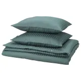 IKEA NATTJASMIN (ИКЕА НАТТЙАСМИН) — Пододеяльник и 2 наволочки, сине-зеленый, 200x200/50x60 см — фото 1
