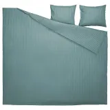 IKEA NATTJASMIN (ИКЕА НАТТЙАСМИН) — Пододеяльник и 2 наволочки, сине-зеленый, 200x200/50x60 см — фото 5