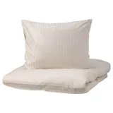 IKEA NATTJASMIN (ИКЕА НАТТЙАСМИН) — Пододеяльник и 2 наволочки, светло-бежевый, 200x200/50x60 см — фото 1