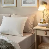 IKEA NATTJASMIN (ИКЕА НАТТЙАСМИН) — Наволочка, светло-бежевая, 50x60 см — фото 5