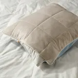 IKEA KEJSAROLVON (ИКЕА КЕЙСАРОЛВОН) — Защитная наволочка, бежево-голубая, 50x60 см — фото 5