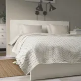IKEA JAKOBSLILJA (ИКЕА ЙАКОБСЛИЛЙА) — Покрывало, кремовый/антрацитовый, 230x250 см — фото 3