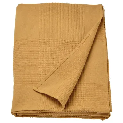 IKEA INDIRA (ИКЕА ИНДИРА) — Покрывало, желто-бежевое, 150x250 см