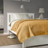 IKEA INDIRA (ИКЕА ИНДИРА) — Покрывало, желто-бежевое, 150x250 см — фото 3