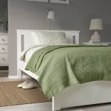 IKEA INDIRA (ИКЕА ИНДИРА) — Покрывало, серо-зеленое, 230x250 см — фото 3
