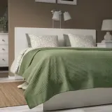 IKEA INDIRA (ИКЕА ИНДИРА) — Покрывало, серо-зеленое, 230x250 см — фото 5