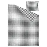IKEA EKTANDVINGE (ИКЕА ЕКТАНДВИНГЕ) — Пододеяльник и наволочка, антрацитово-белый/чешуйчатый, 150x200/50x60 см — фото 5