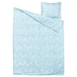 IKEA CYMBALBLOMMA (ИКЕА СЙМБАЛБЛОММА) — Пододеяльник и наволочка, белый/голубой, 150x200/50x60 см — фото 5