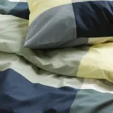 IKEA BRUNKRISSLA (ИКЕА БРУНКРИССЛА) — Пододеяльник и наволочка, зеленый/мультиколор, 150x200/50x60 см — фото 2